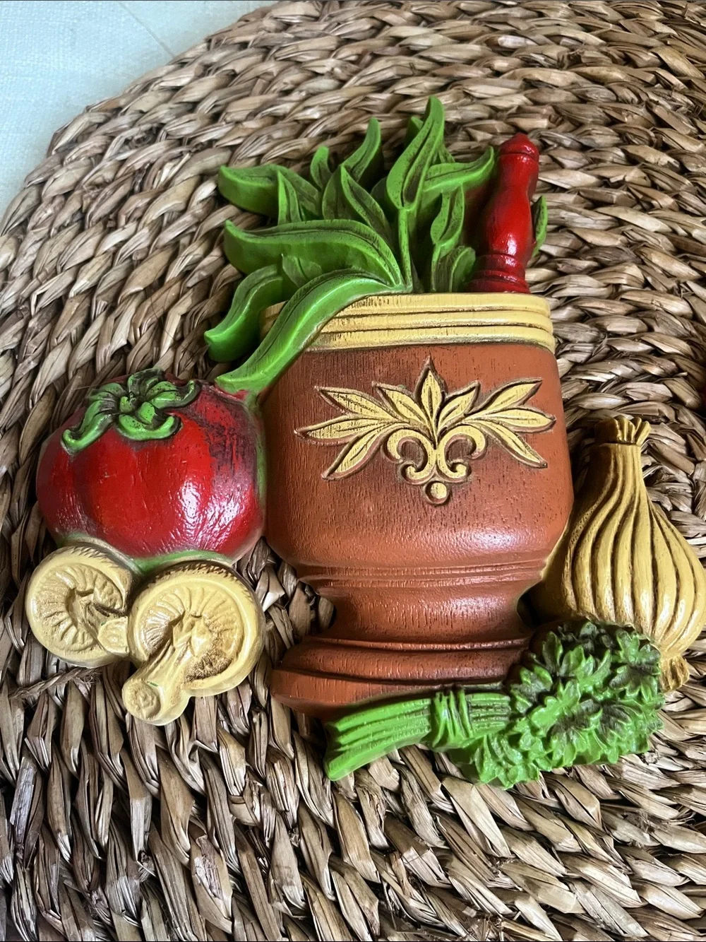 Vintage Dart Industries “Spice Of Life” Vegetable Wall Plaques – Made in the USA